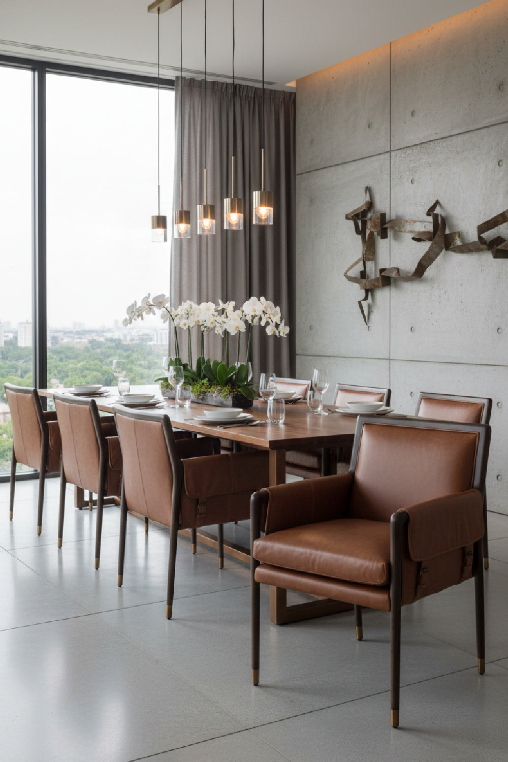 Buckle Flap Leather Dining Armchair by Splendido Mauti Dining Chair, alternate view 2