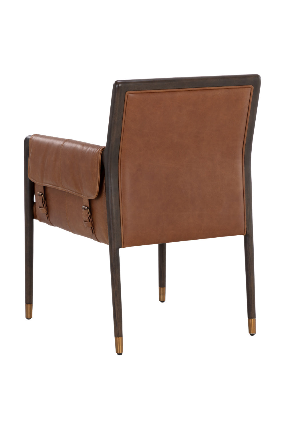 Buckle Flap Leather Dining Armchair by Splendido Mauti Dining Chair, alternate view 5