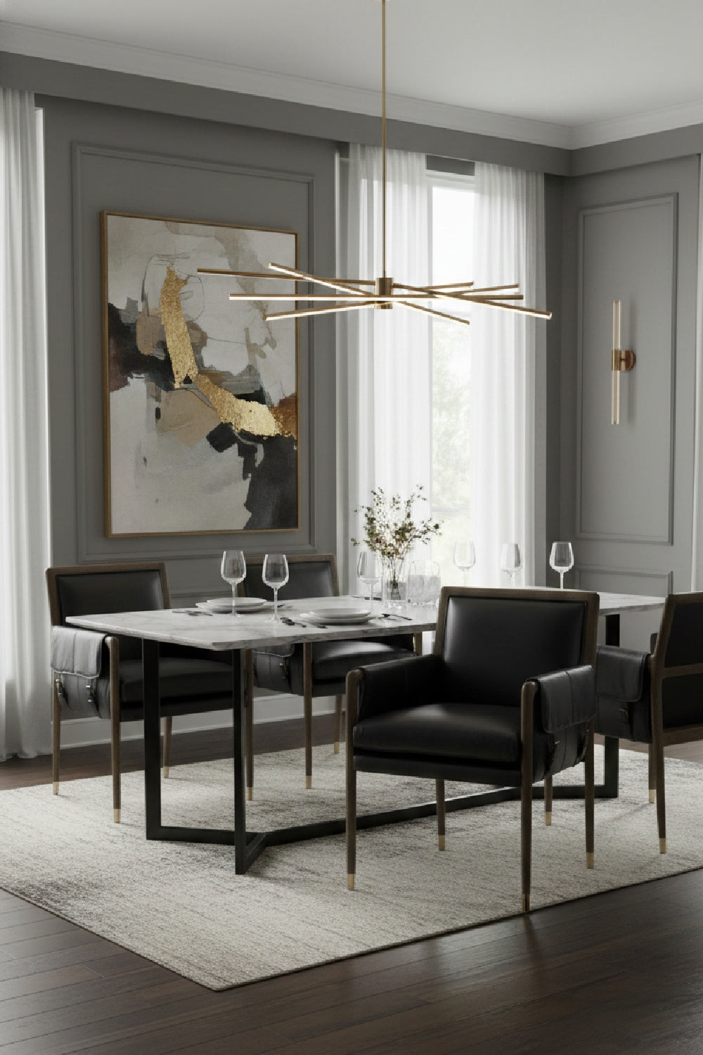 Buckle Flap Leather Dining Armchair by Splendido Mauti Dining Chair, alternate view 16