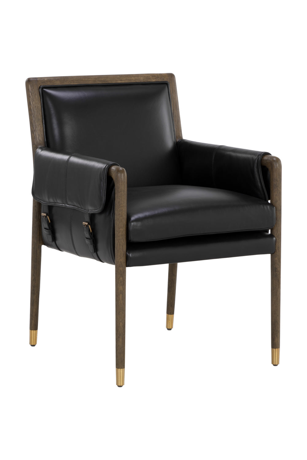 Buckle Flap Leather Dining Armchair by Splendido Mauti Dining Chair, alternate view 17