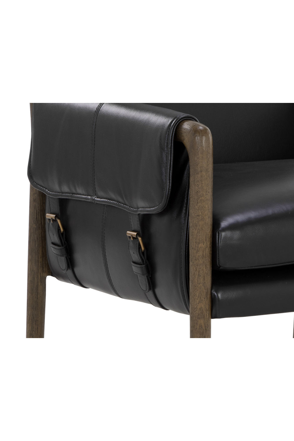 Buckle Flap Leather Dining Armchair by Splendido Mauti Dining Chair, alternate view 21