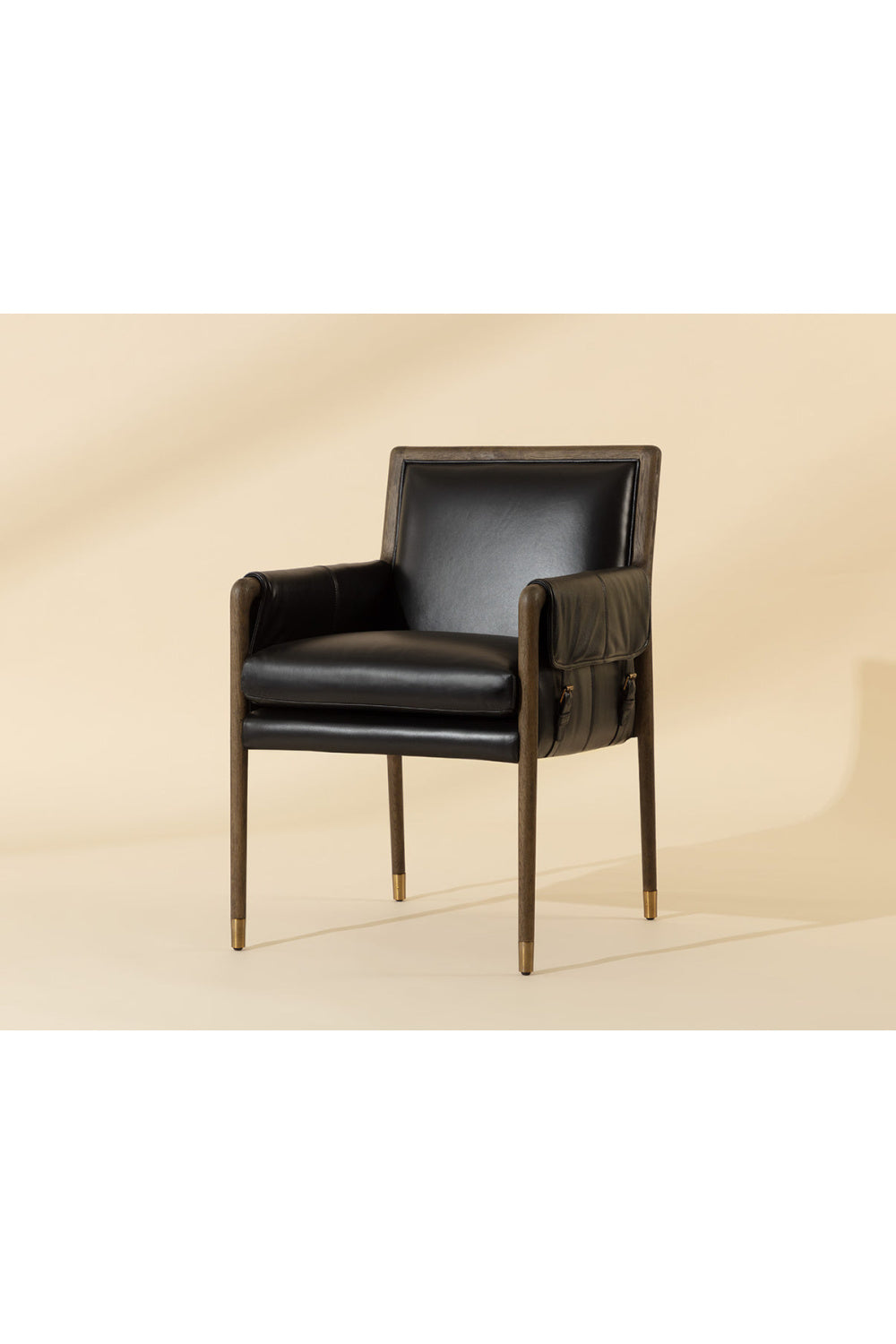 Buckle Flap Leather Dining Armchair by Splendido Mauti Dining Chair, alternate view 23