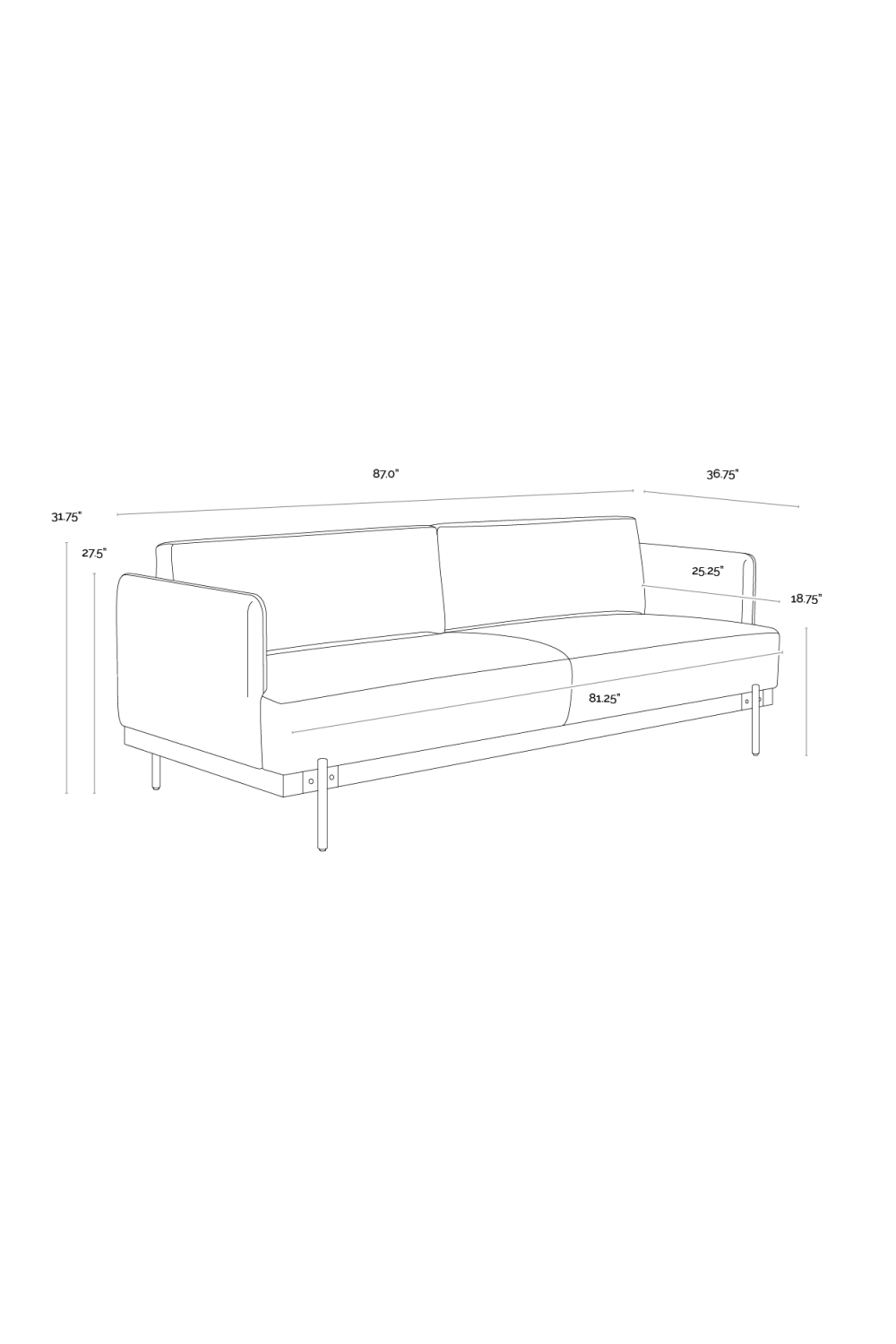 Oak Frame Boucle Sofa by Splendido Saul, alternate view 8