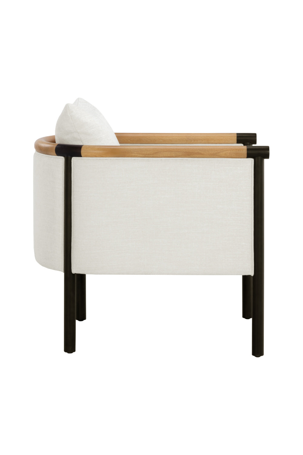 Curved Wood Frame Lounge Chair by Splendido Wilder Accent Chair, alternate view 5