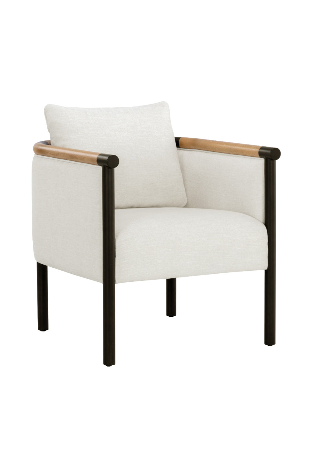 Curved Wood Frame Lounge Chair by Splendido Wilder Accent Chair