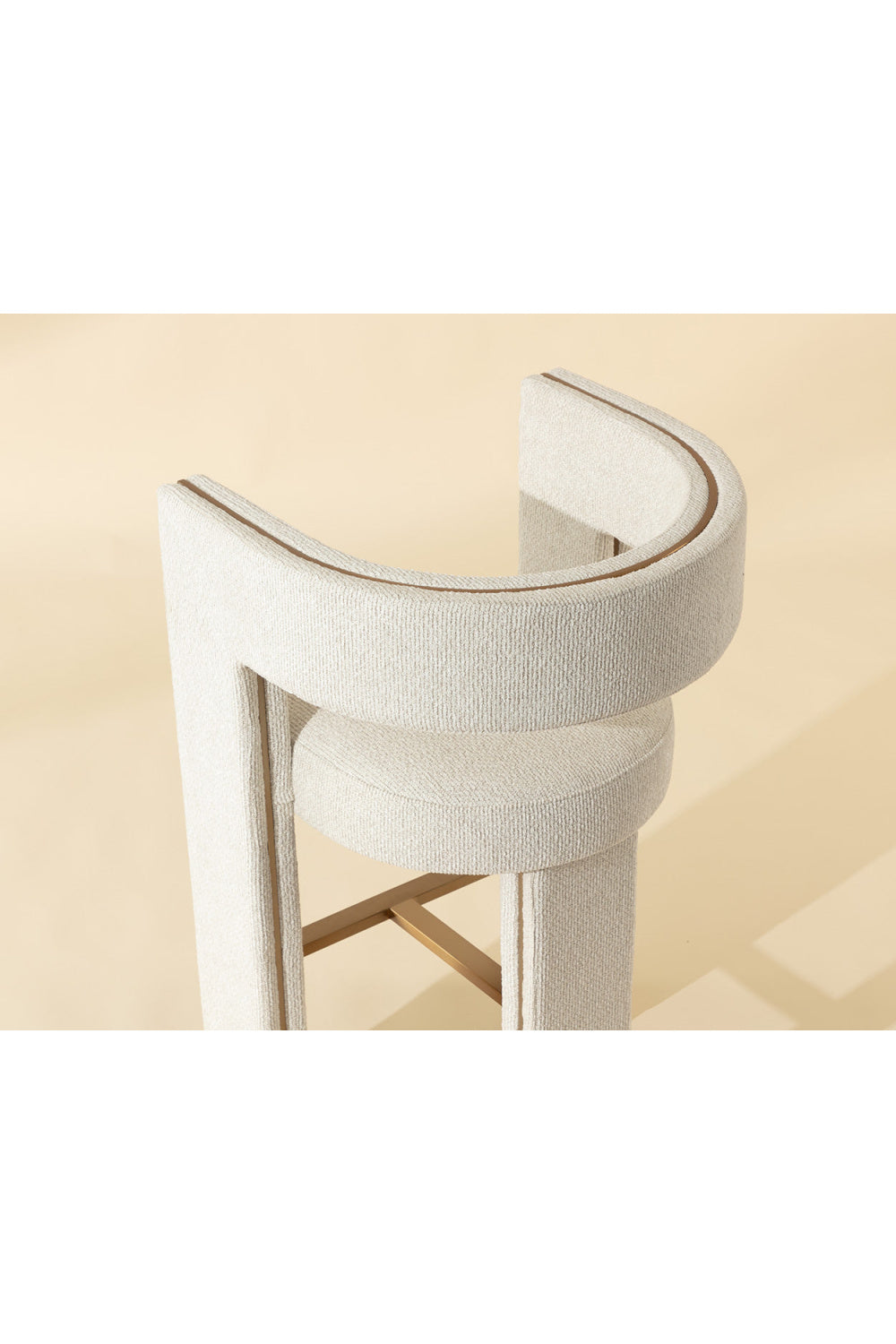 Modern European furniture - White 3-Legged Bar Stool - www.oroa.com