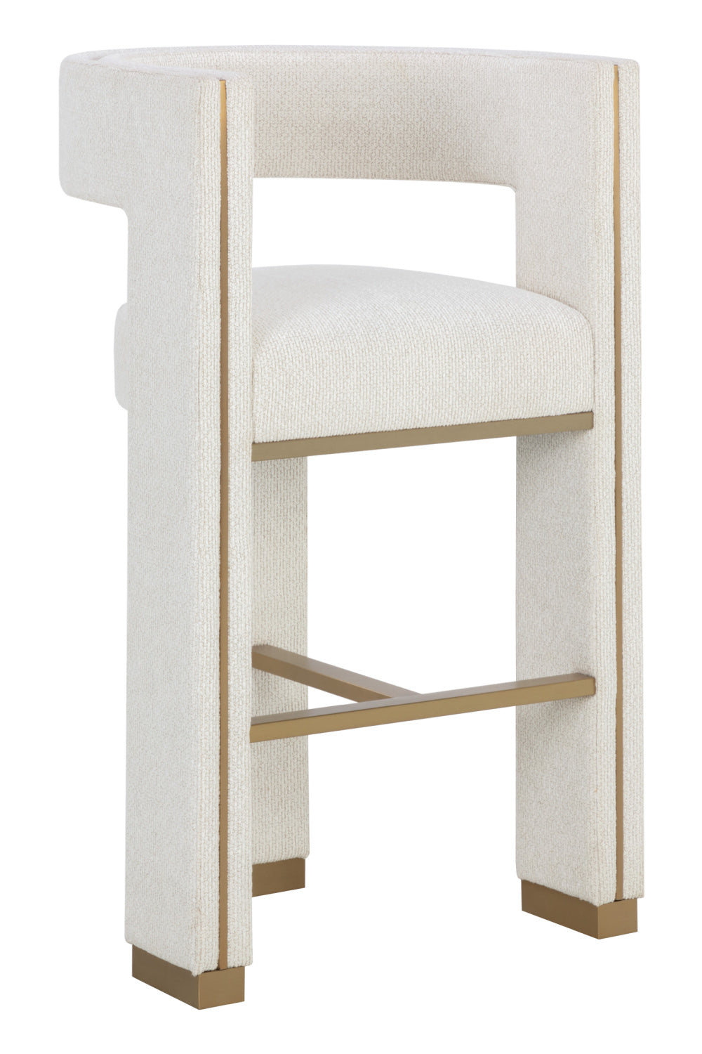 Modern European furniture - White 3-Legged Bar Stool - www.oroa.com