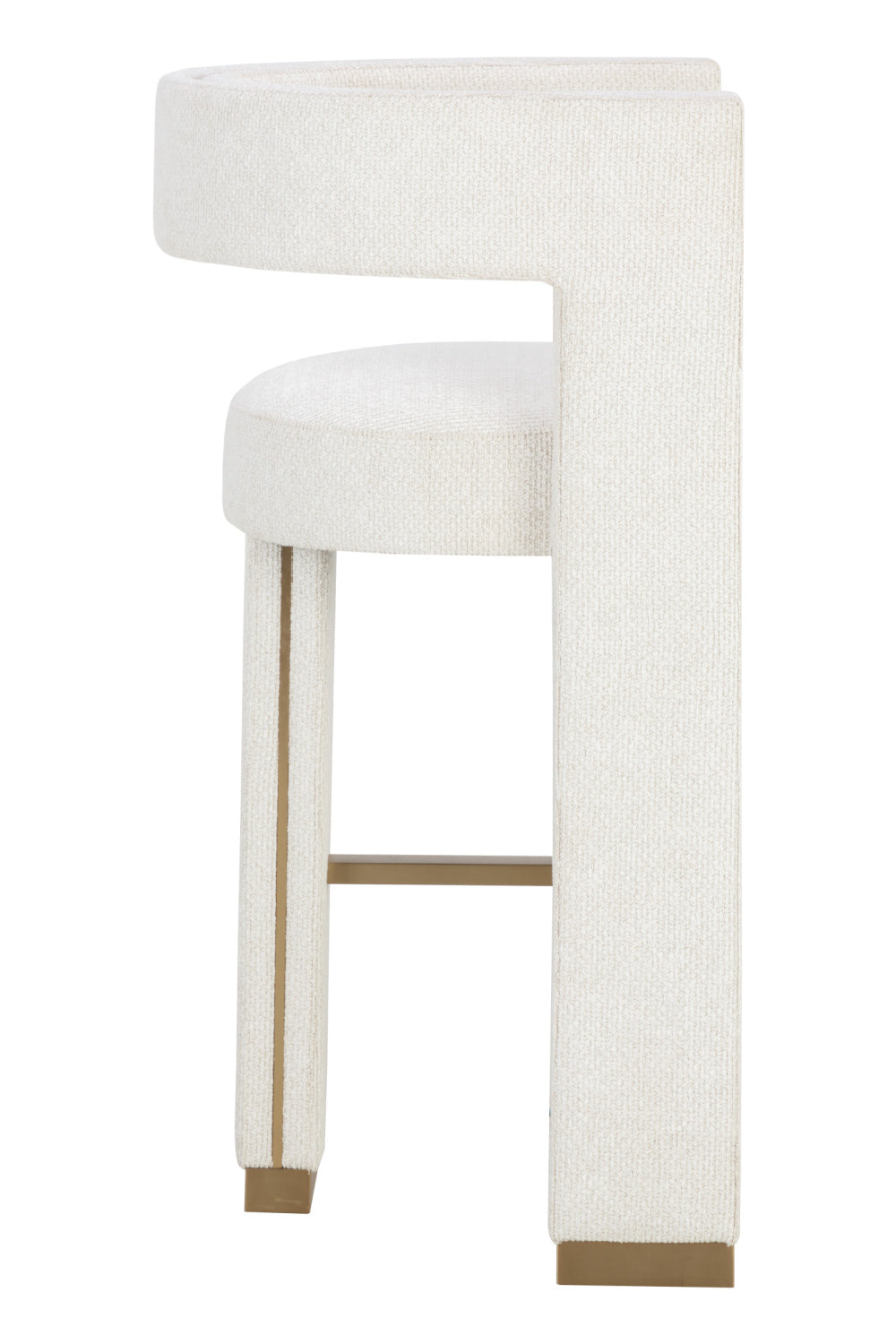 White 3-Legged Bar Stool by Splendido Adamina Barstool, alternate view 4