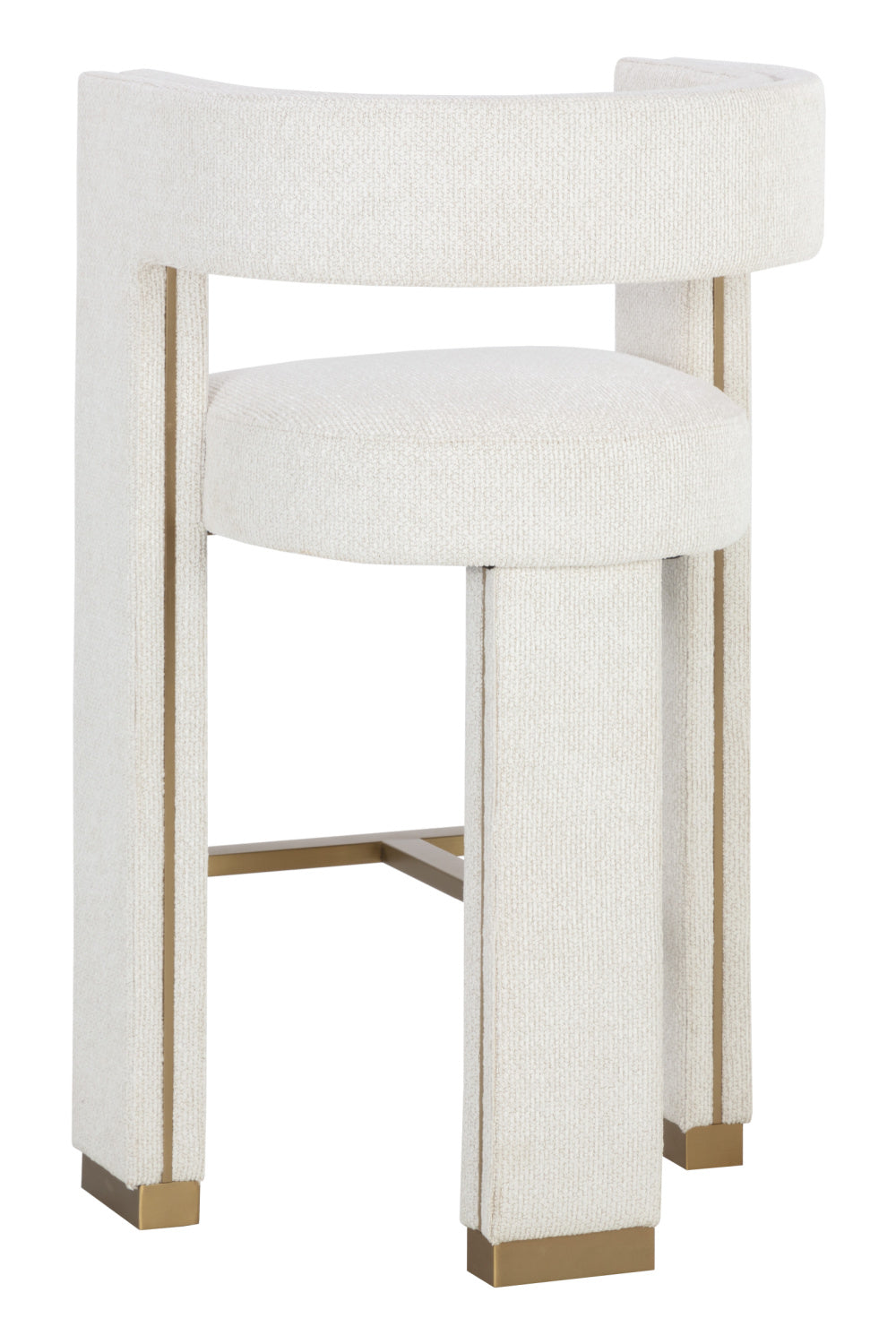 Modern European furniture - White 3-Legged Bar Stool - www.oroa.com