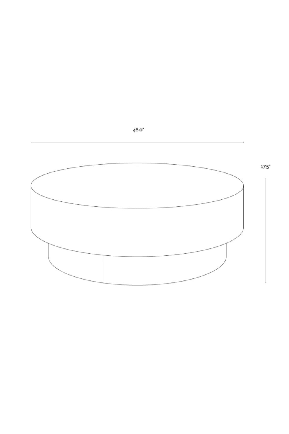 Round Leather Inspired Ottoman by Splendido Arlo Pouf, alternate view 9
