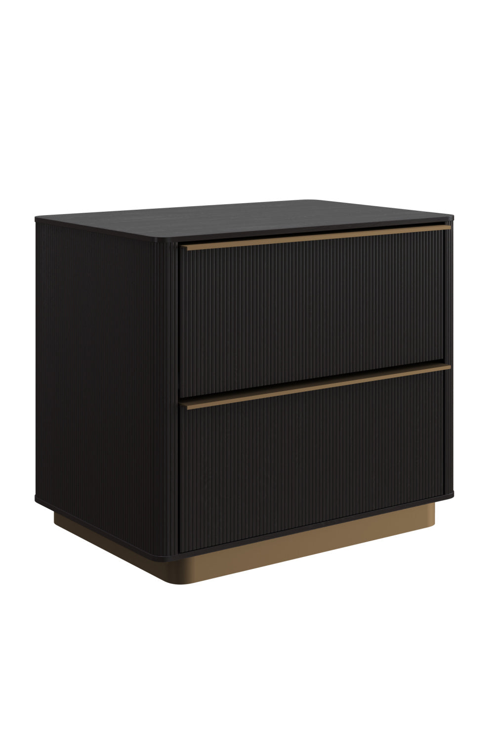 Reeded Oak 2-Drawer Nightstand by Splendido Kalla, alternate view 14