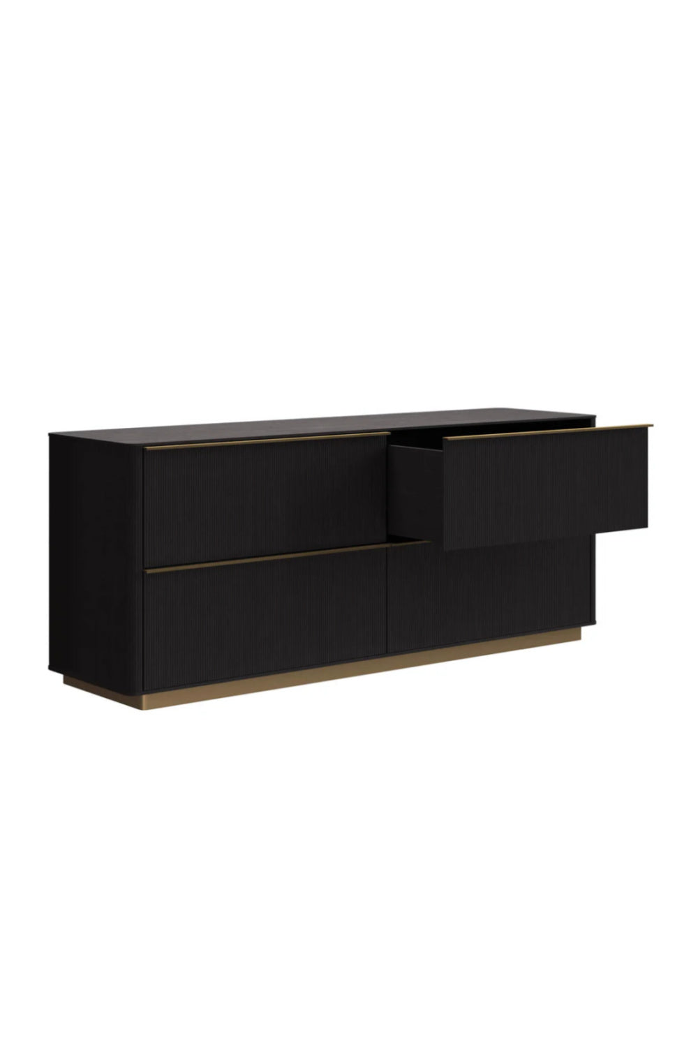 Reeded Oak 4-Drawer Dresser by Splendido Kalla, alternate view 12