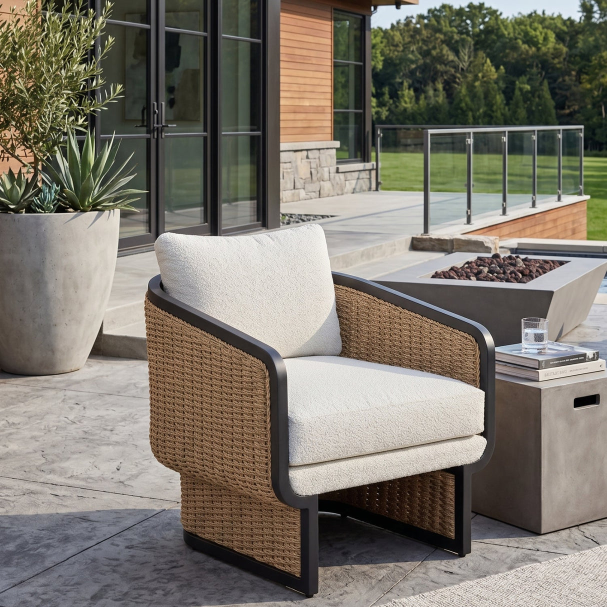 Wicker Weave Indoor/Outdoor Lounge Chair by Splendido Olbia, alternate view 2