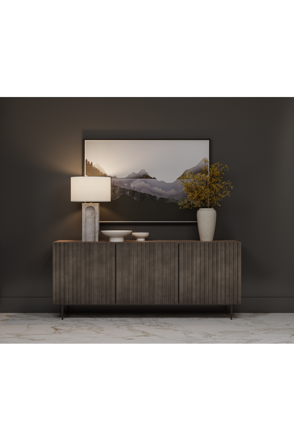 White Marble Arched Table Lamp by Splendido Rohe, alternate view 7