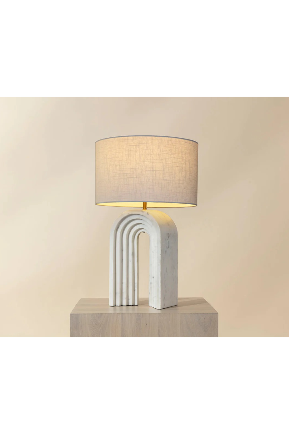 Arched White Marble Table Lamp by Splendido Sensi, alternate view 3