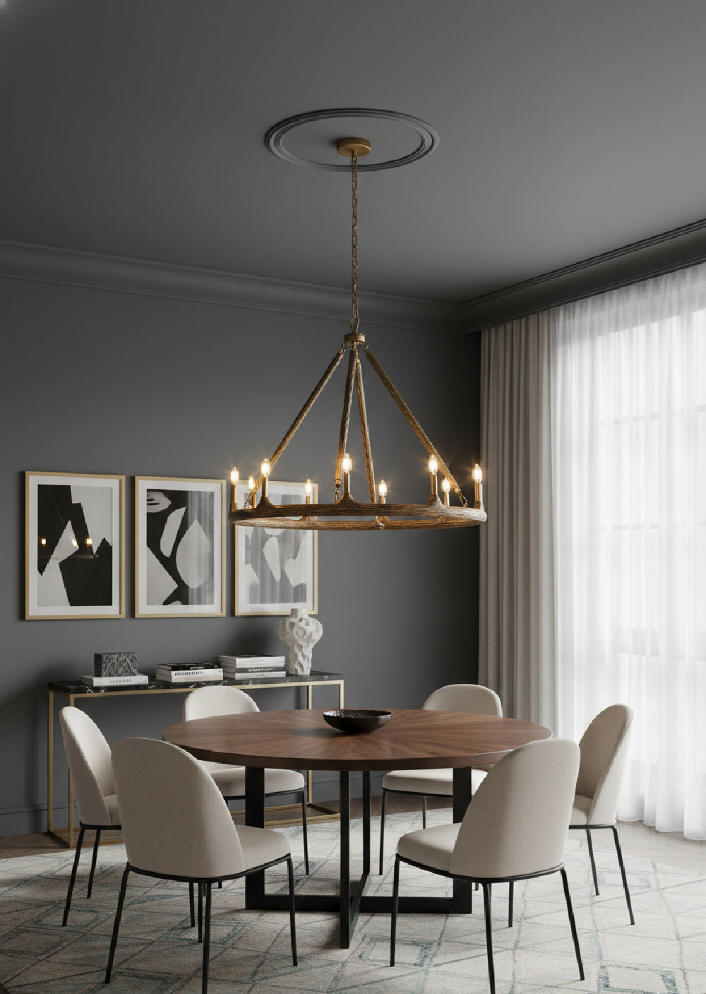 Antique Brass Chandelier by Splendido Wolfgang, alternate view 2