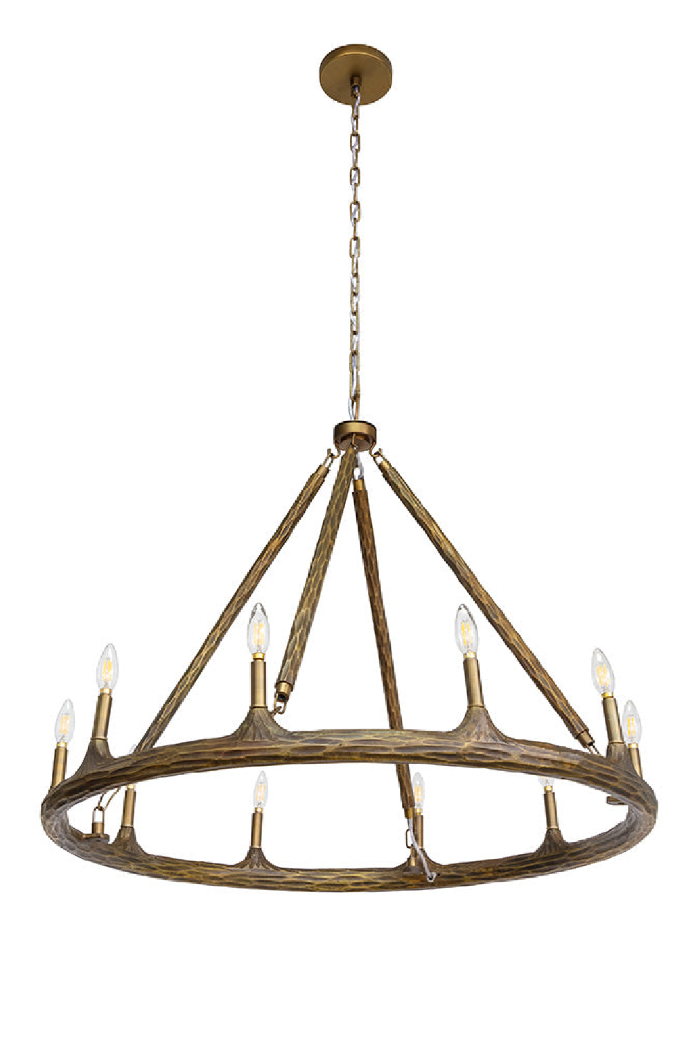 Antique Brass Chandelier by Splendido Wolfgang, alternate view 3