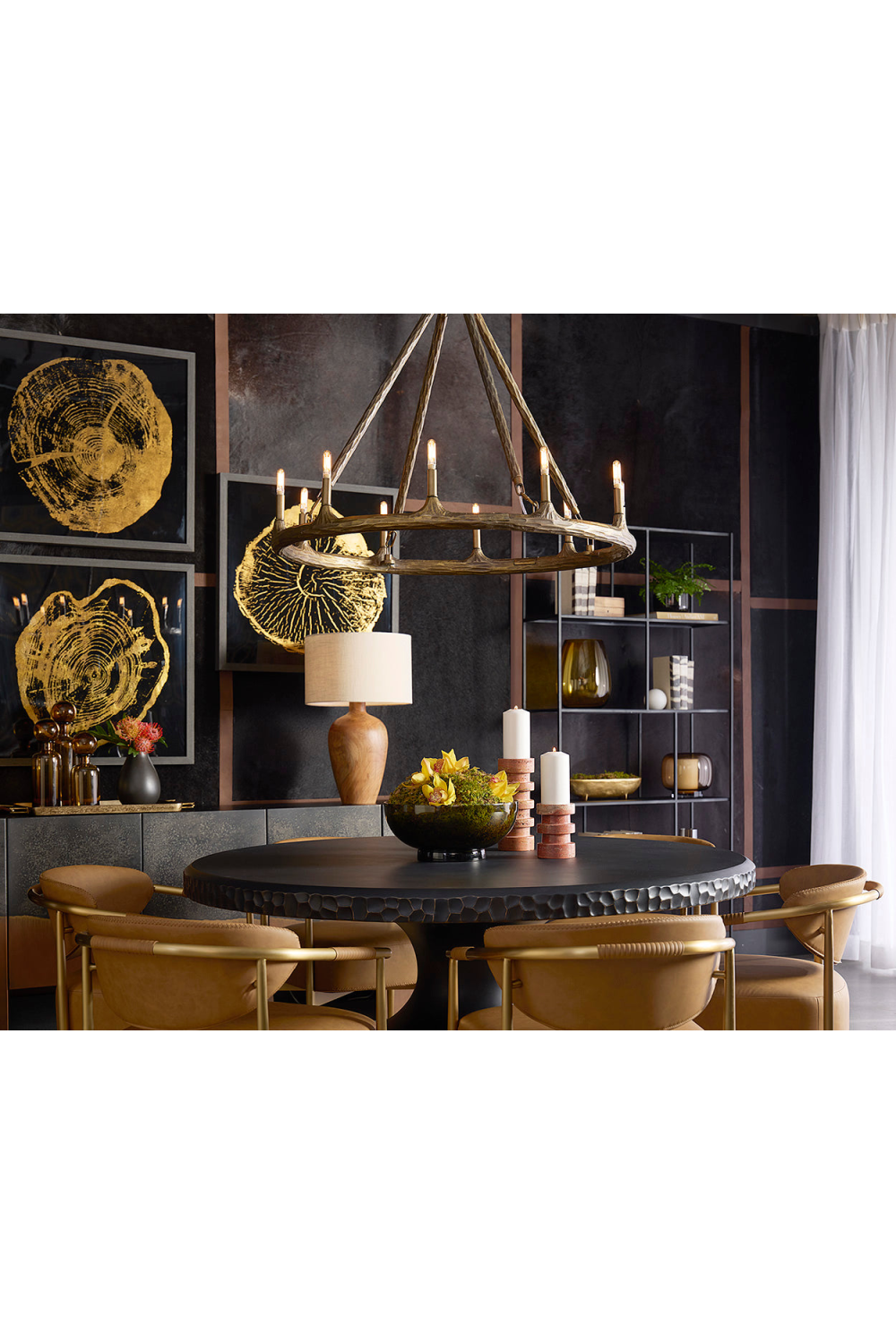 Antique Brass Chandelier by Splendido Wolfgang, alternate view 5