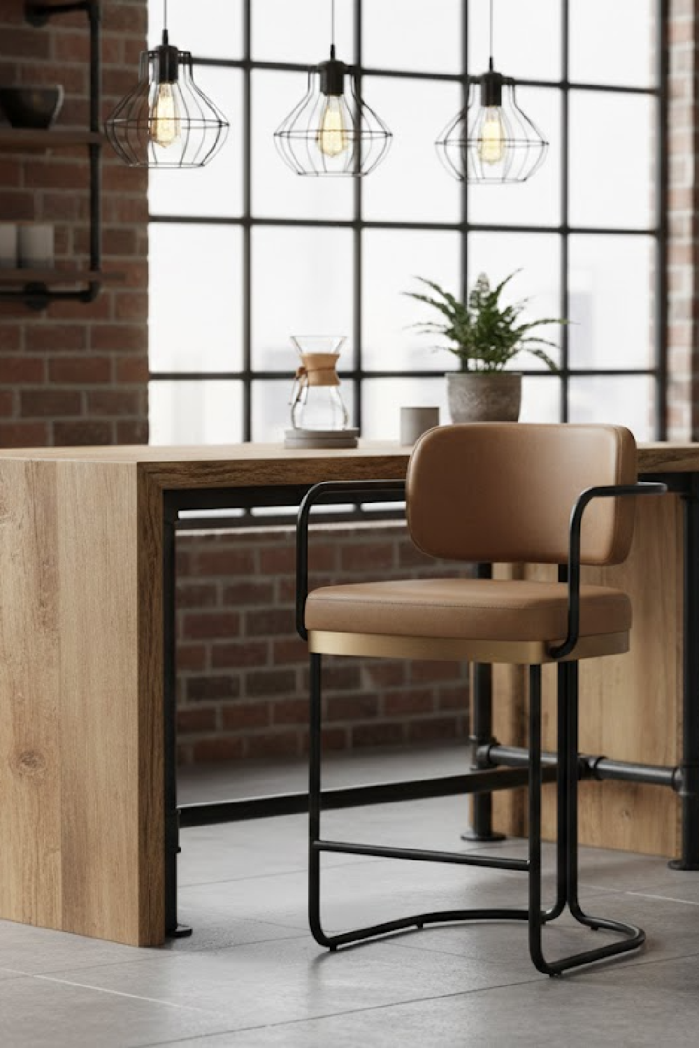 Modern Curved Seating Counter Stool by Splendido Jalen, alternate view 11