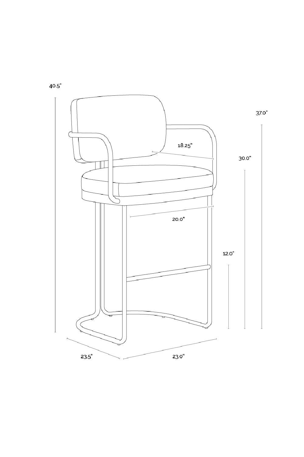 Iron Framed Leather-Look Bar Stool by Splendido Jalen Barstool, alternate view 14