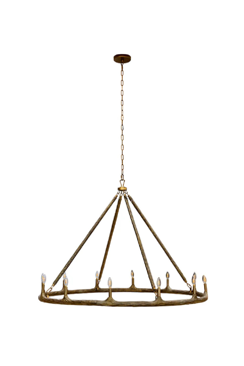 Antique Brass Chandelier by Splendido Wolfgang, alternate view 9