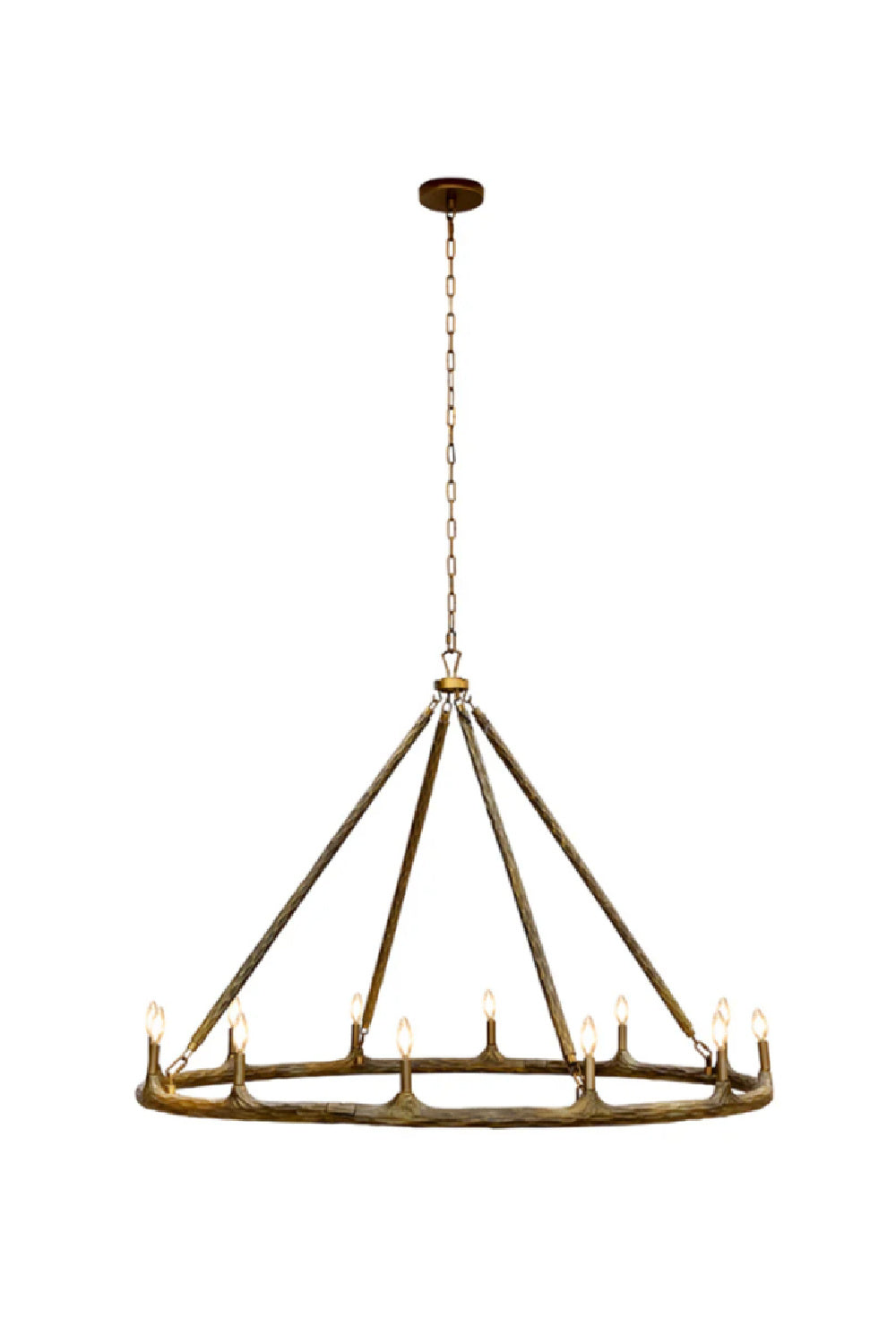 Antique Brass Chandelier by Splendido Wolfgang, alternate view 7