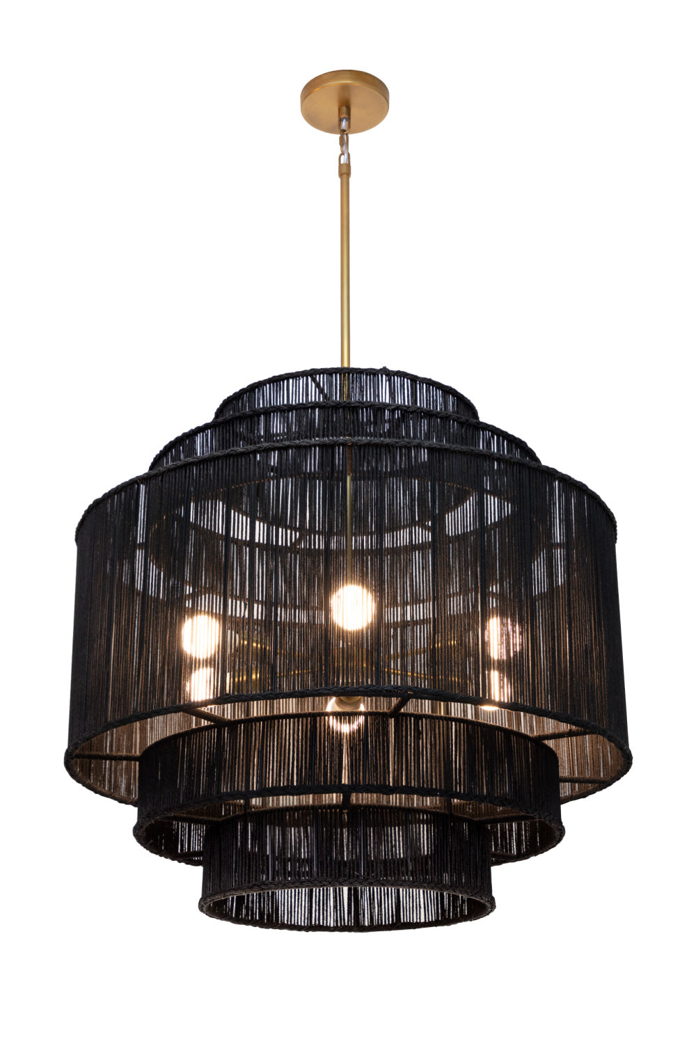 Tiered Jute Chandelier by Splendido Alyssa, alternate view 7