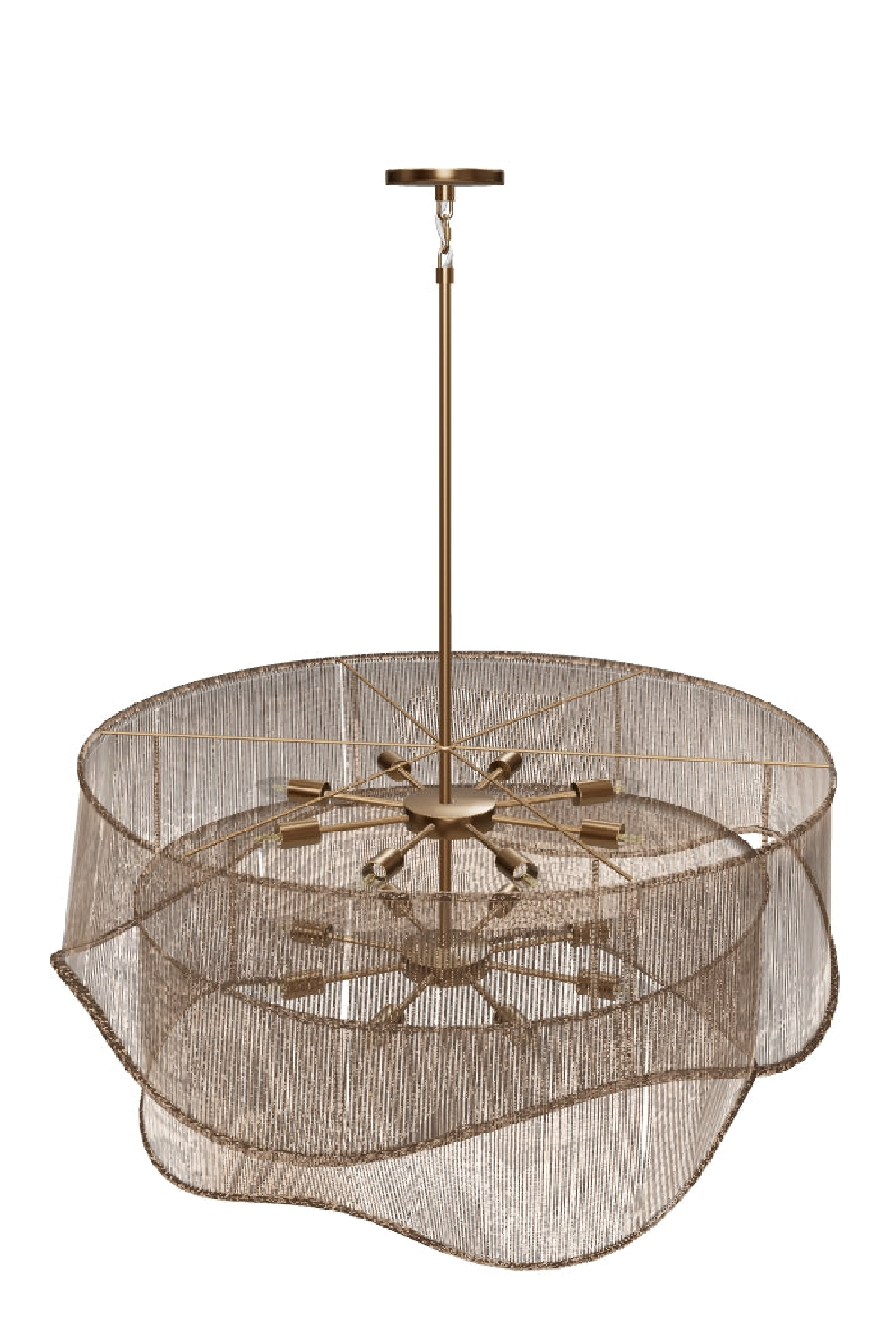 Tiered Wave Jute Chandelier by Splendido Rhine, alternate view 3