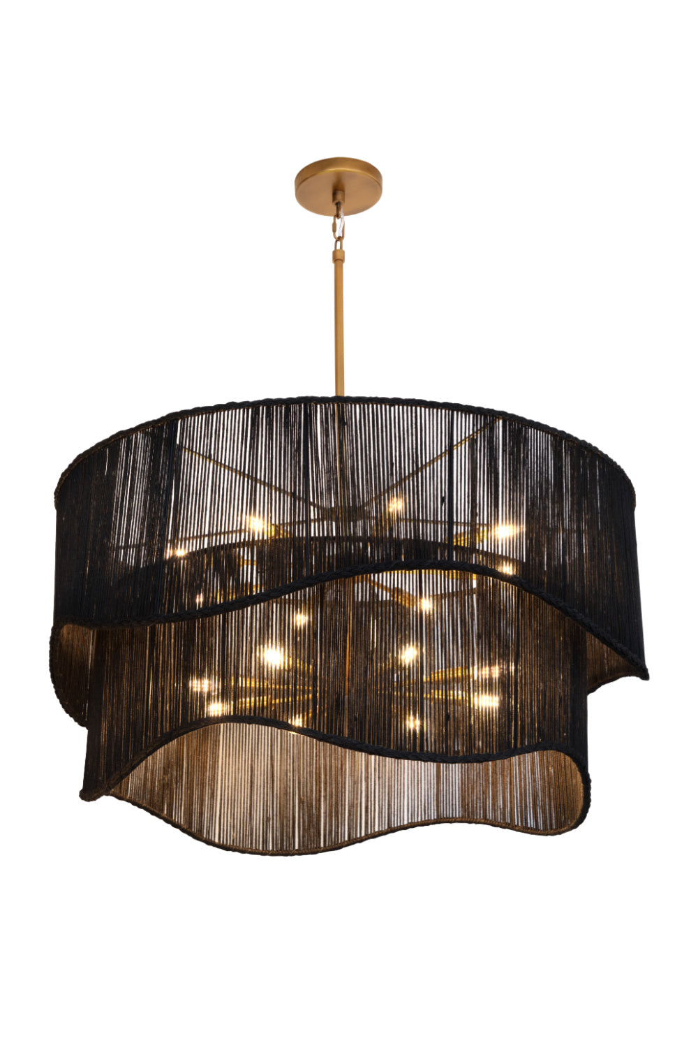 Tiered Wave Jute Chandelier by Splendido Rhine, alternate view 8
