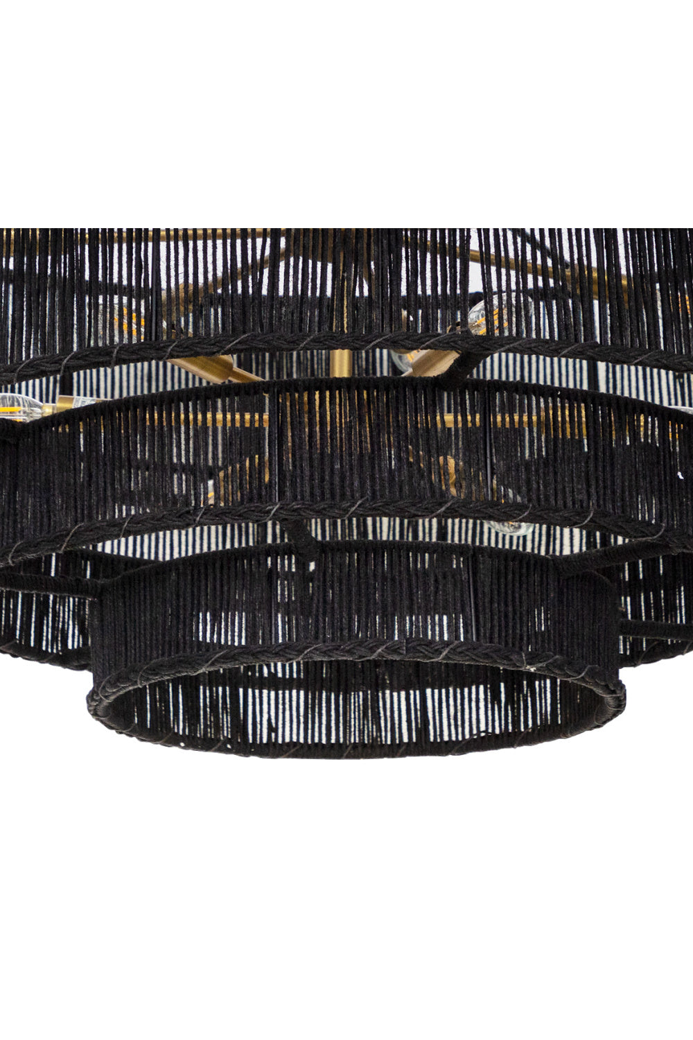4-Tier Rustic Jute Chandelier by Splendido Lumina, alternate view 10