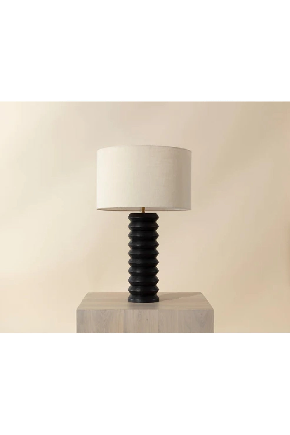Black Wooden Base Table Lamp by Splendido Oletto, alternate view 3