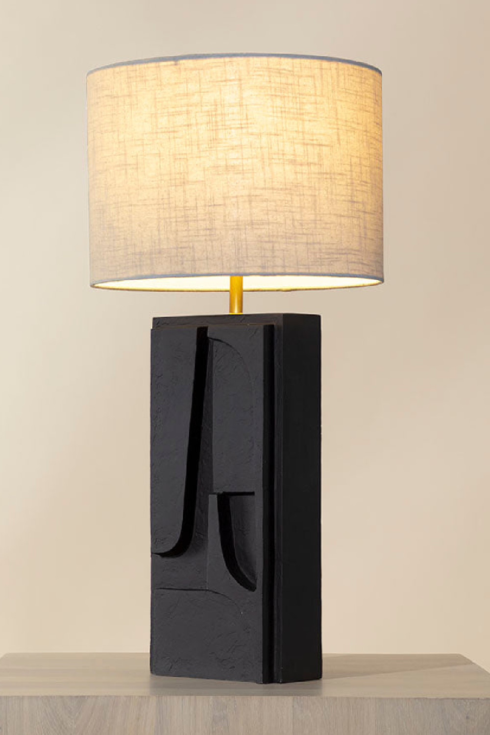 Carved Base Table Lamp by Splendido Dirsan, alternate view 3