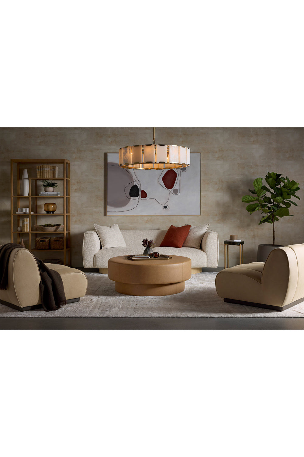 Smoked Glass Round End Table by Splendido Sheena Side Table, alternate view 9