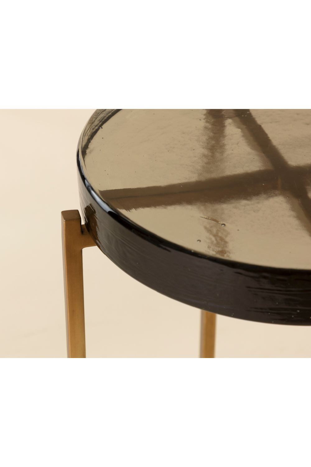 Smoked Glass Round End Table by Splendido Sheena Side Table, alternate view 5