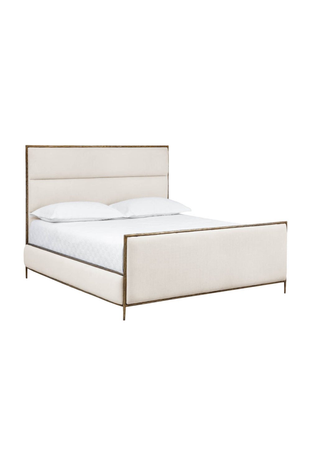 Hand-hammered Iron White King Bed by Splendido Yasmine