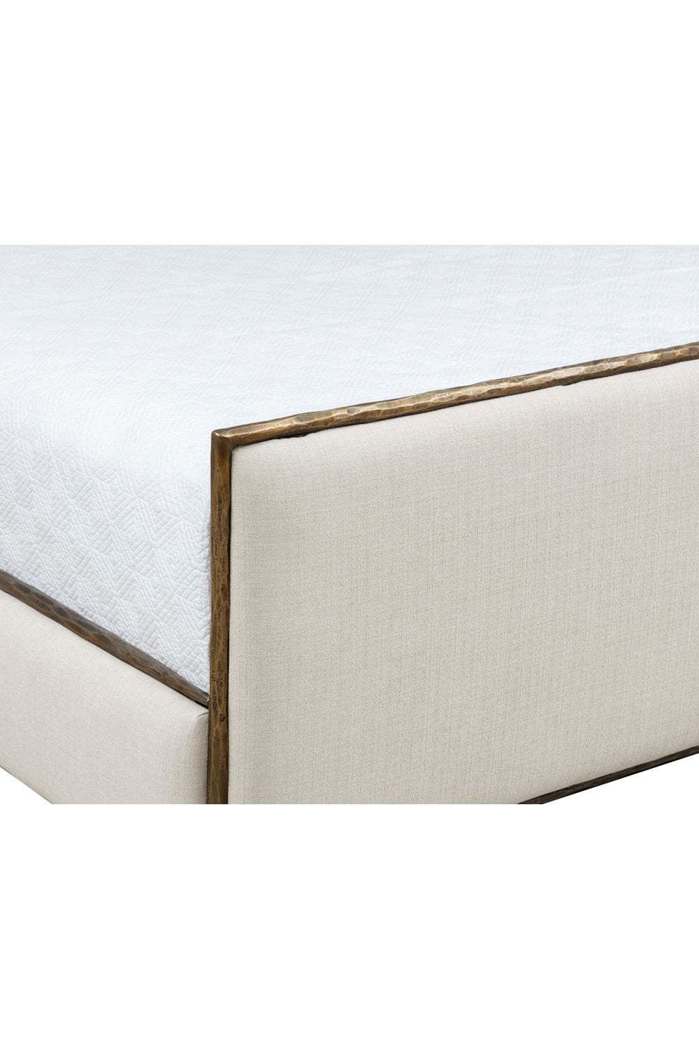 Hand-hammered Iron White King Bed by Splendido Yasmine, alternate view 4