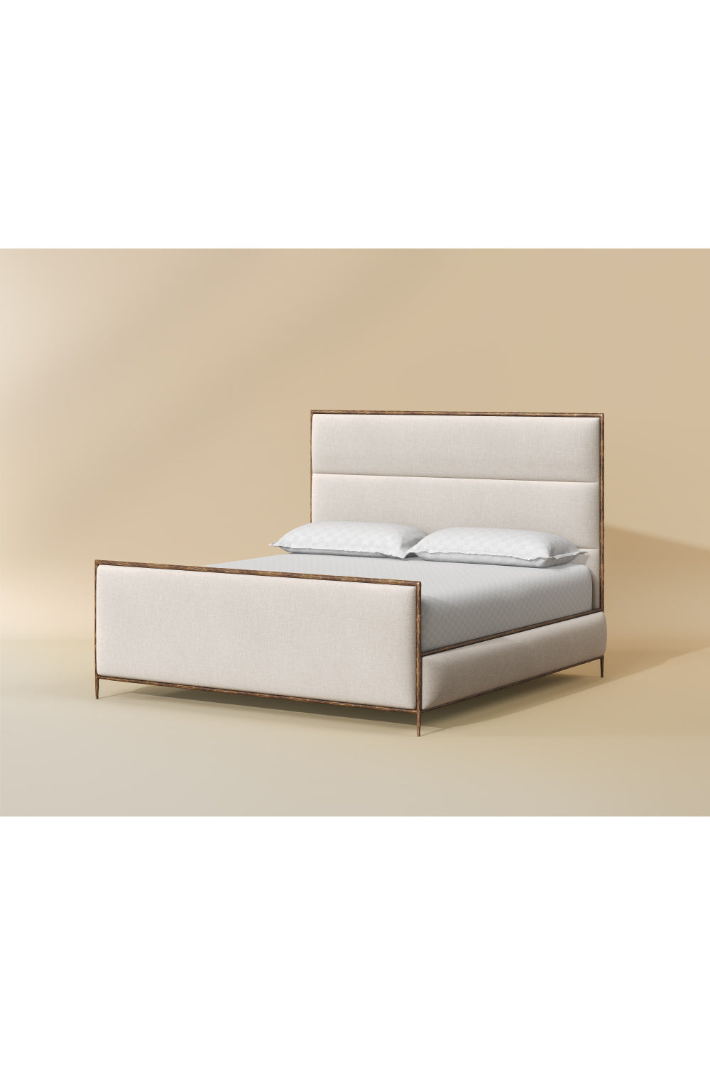 Hand-hammered Iron White King Bed by Splendido Yasmine, alternate view 5