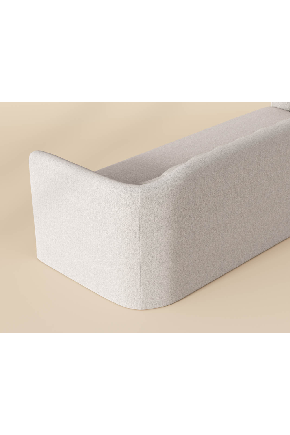 Vertical-Tufted Cream Sofa by Splendido Birrit, alternate view 9