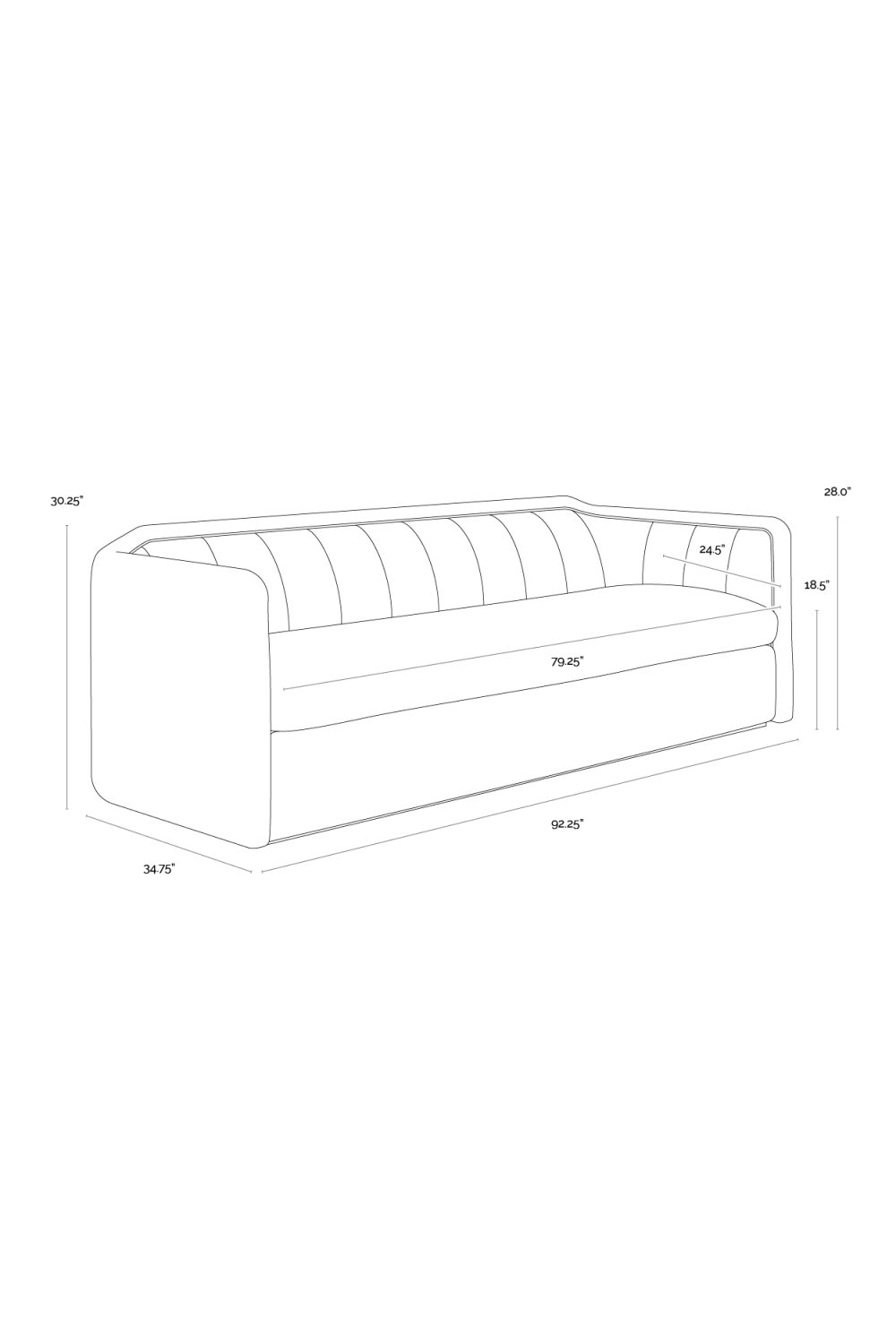 Vertical-Tufted Cream Sofa by Splendido Birrit, alternate view 10