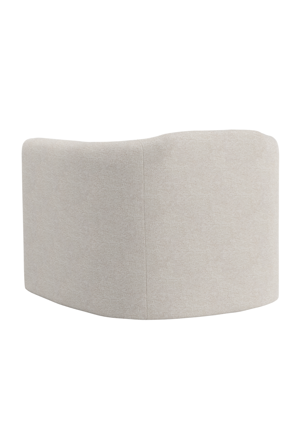 Cream Tufted-Back Swivel Armchair| Splendido Birrit | Oroa.com