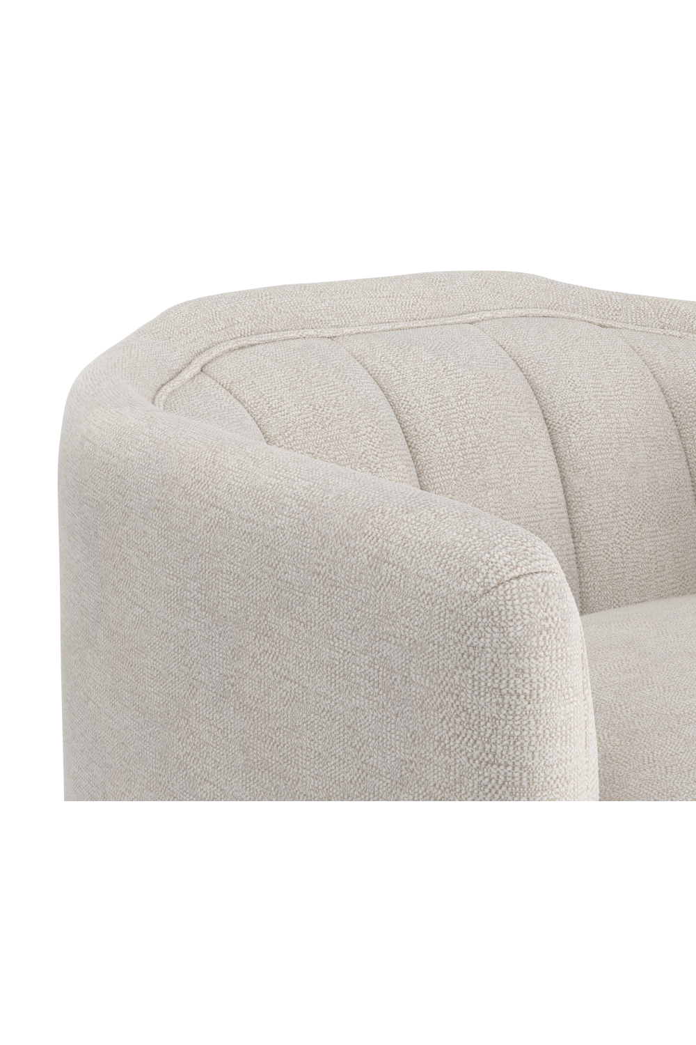 Cream Tufted-Back Swivel Armchair by Splendido Birrit Accent Chair, alternate view 6