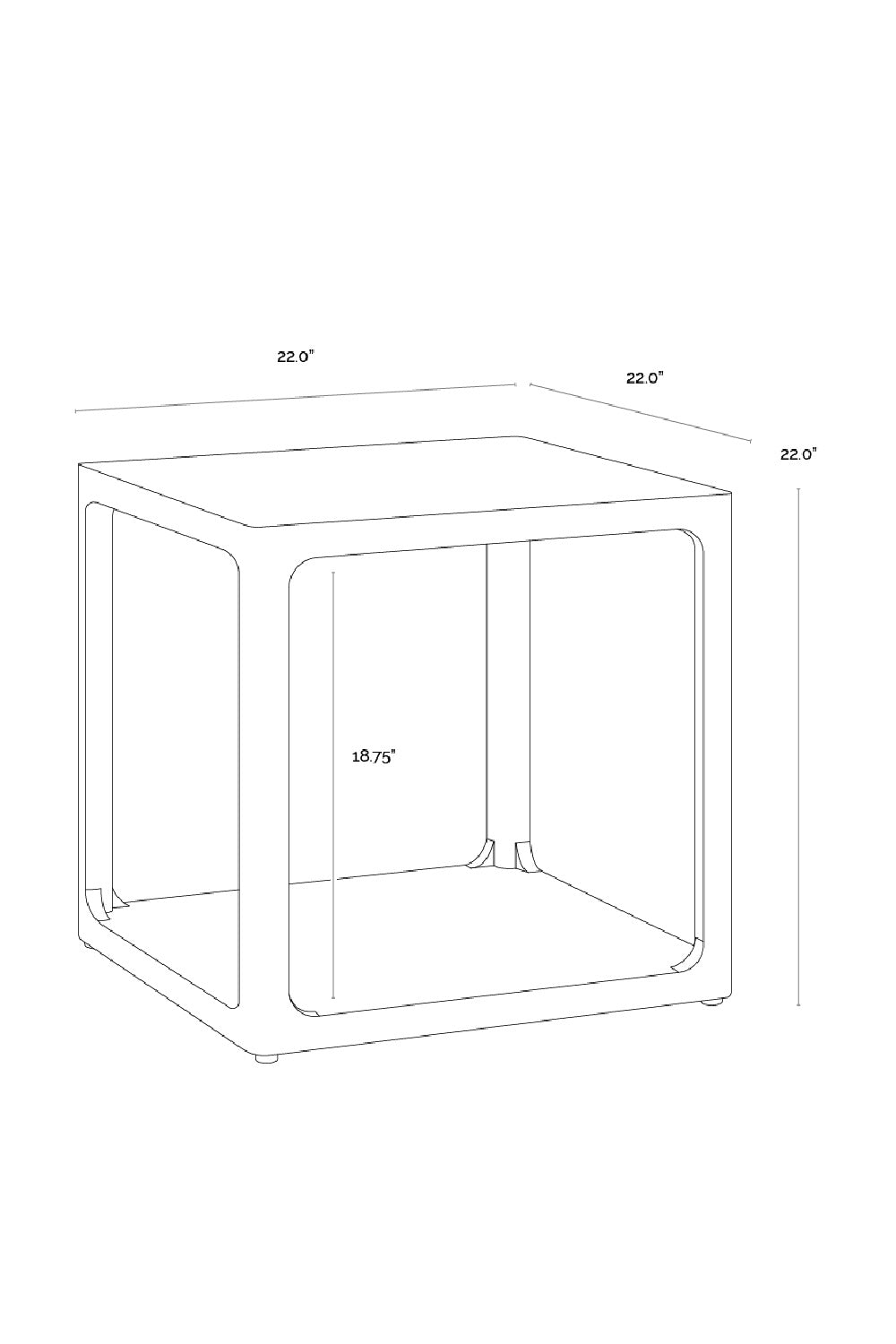 Modern European furniture - Solid Oak Square Side Table - www.oroa.com