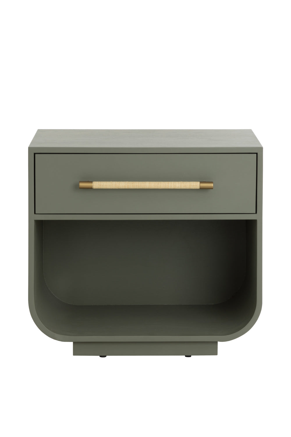 Modern Oak Curved Nightstand by Splendido Tarrant
