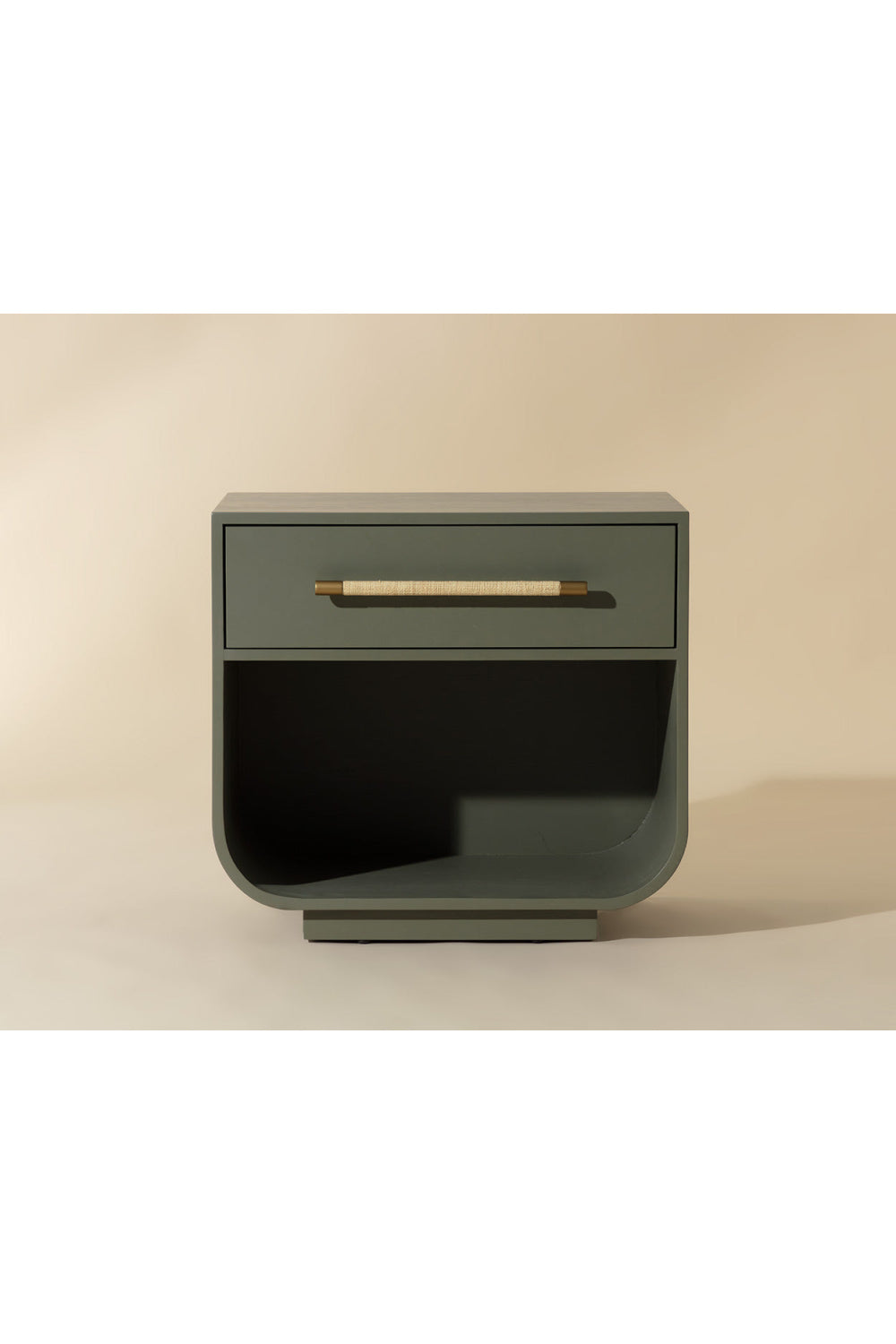 Modern Oak Curved Nightstand by Splendido Tarrant, alternate view 7