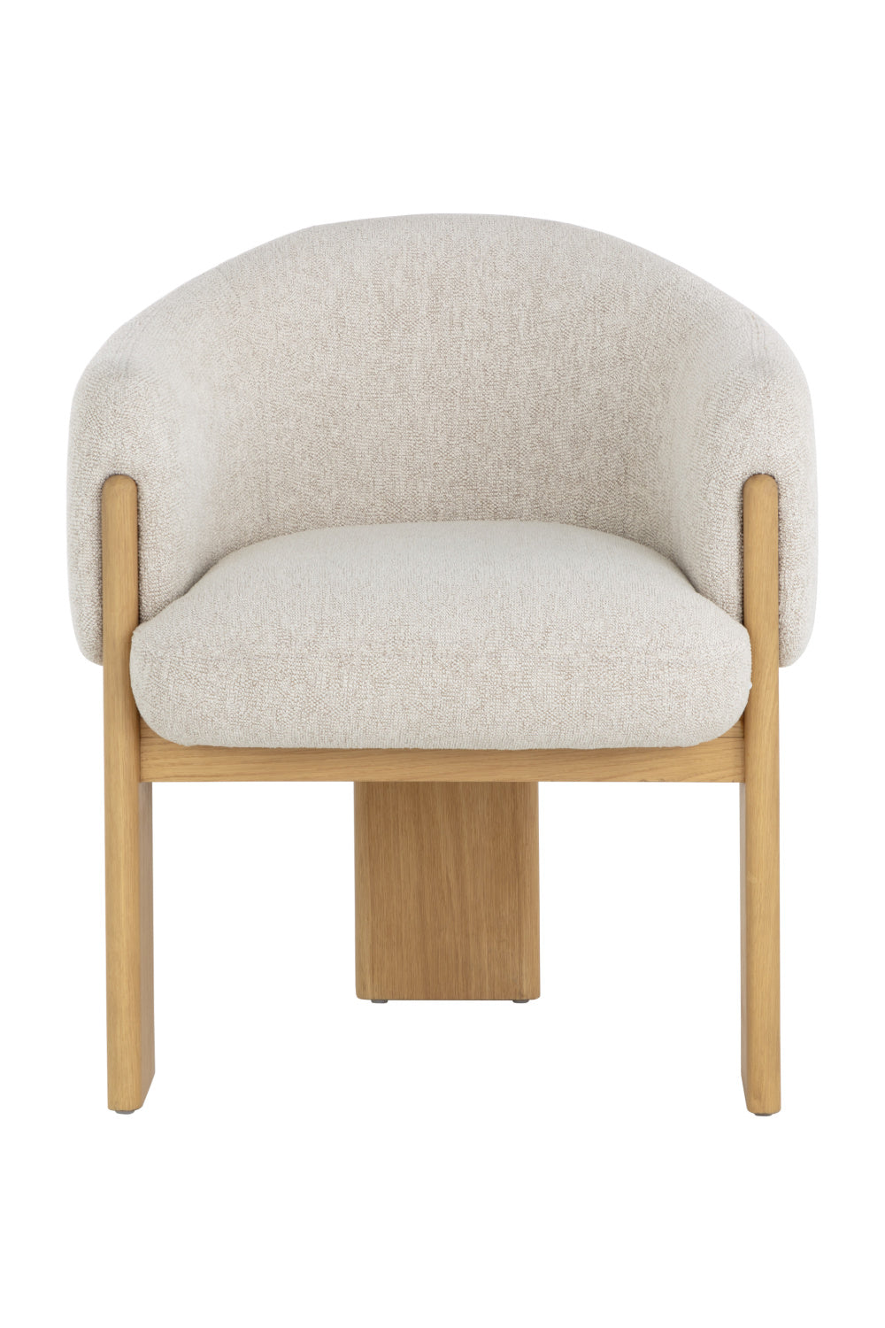 Modern European furniture - Cream 3-Legged Dining Armchair - www.oroa.com