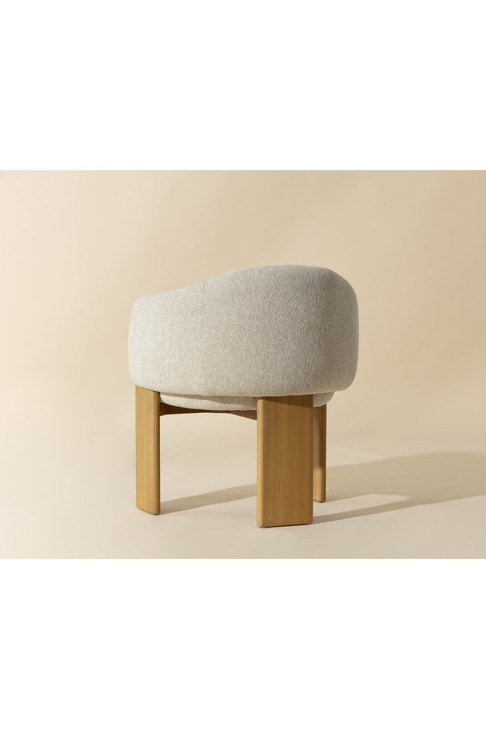 Cream 3-Legged Dining Armchair by Splendido Trine Dining Chair, alternate view 10