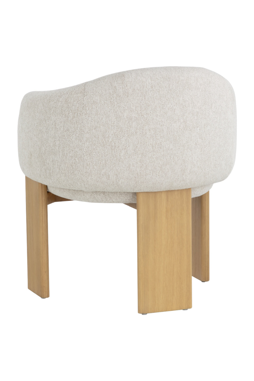 Cream 3-Legged Dining Armchair by Splendido Trine Dining Chair, alternate view 5