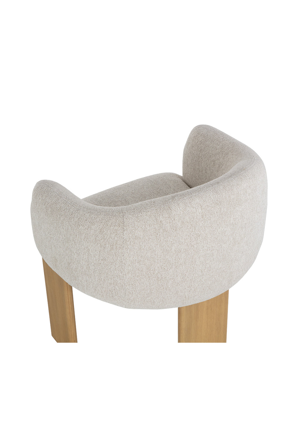 Cream 3-Legged Dining Armchair by Splendido Trine Dining Chair, alternate view 6