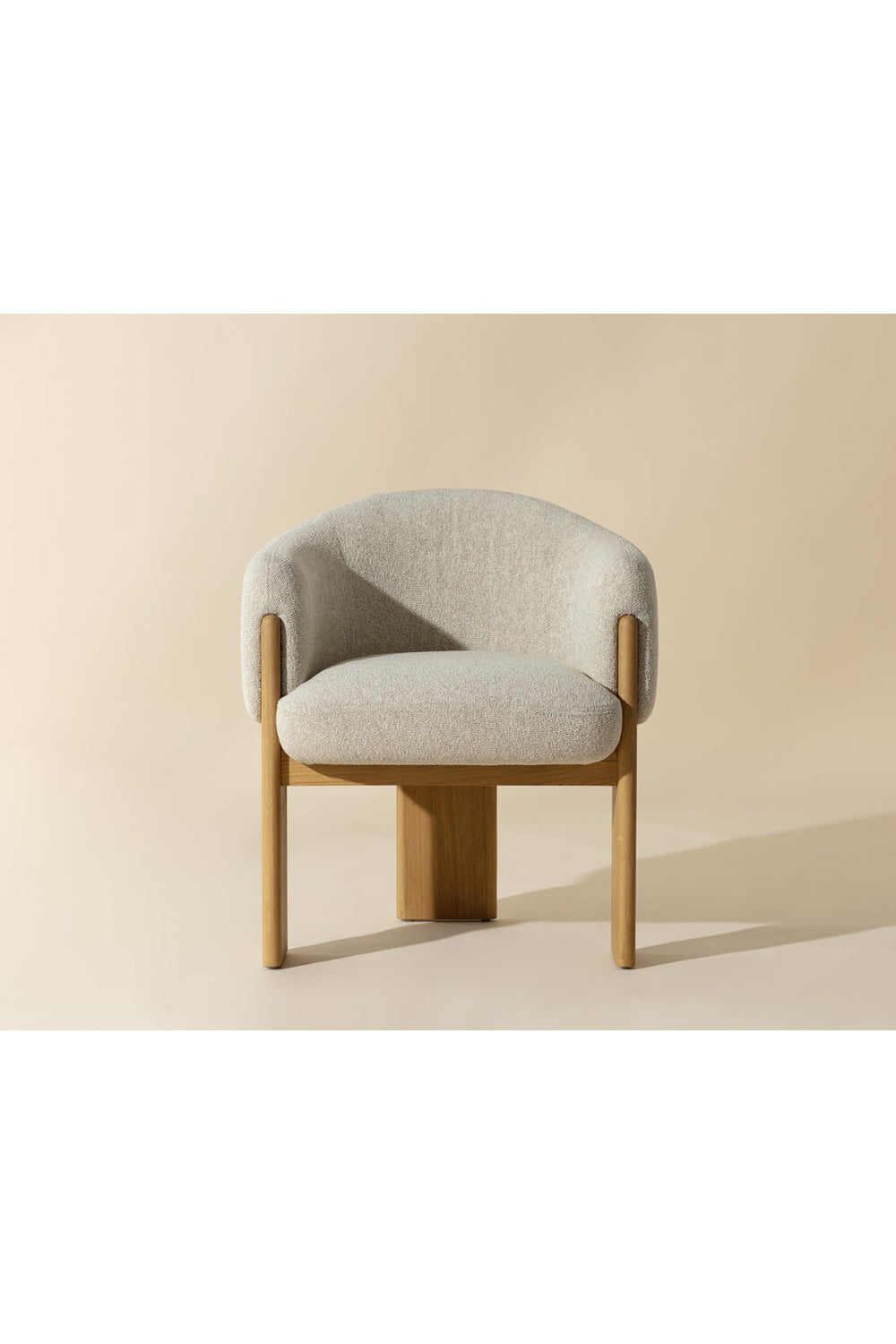 Cream 3-Legged Dining Armchair by Splendido Trine Dining Chair, alternate view 7
