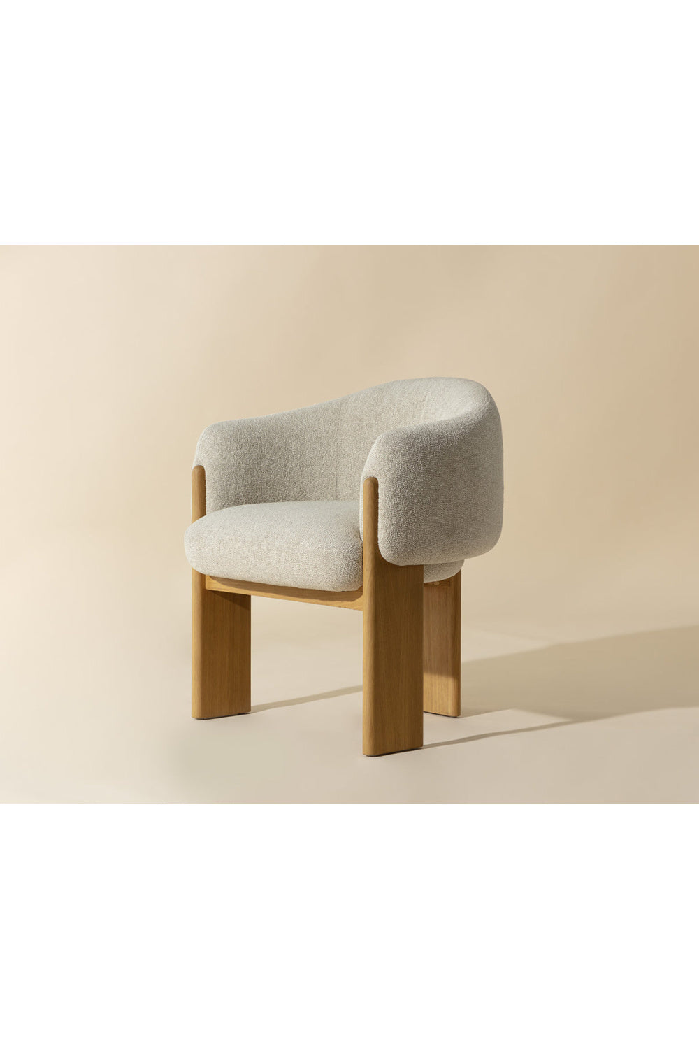 Cream 3-Legged Dining Armchair by Splendido Trine Dining Chair, alternate view 8